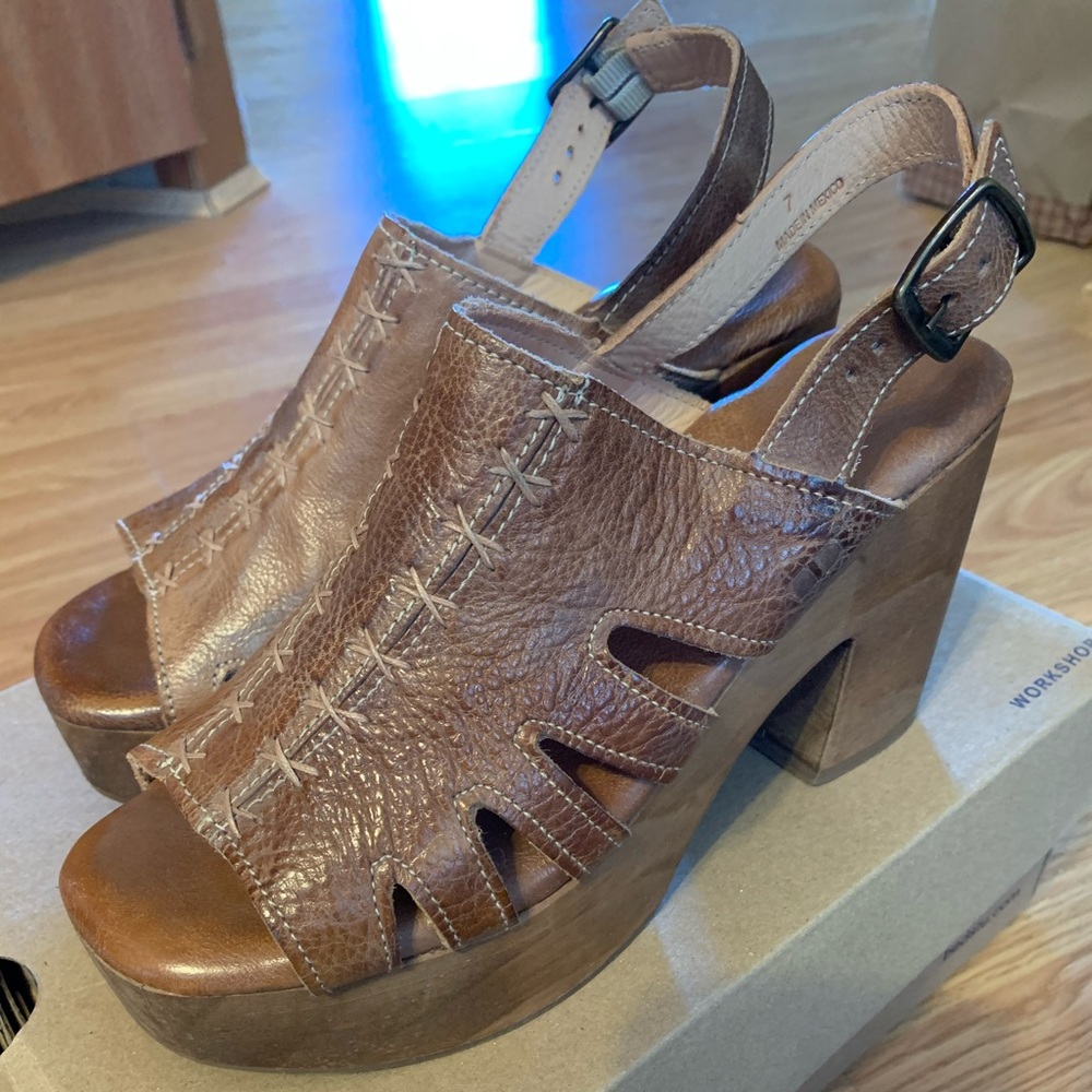 Bed Stu Leather Platform Sandals